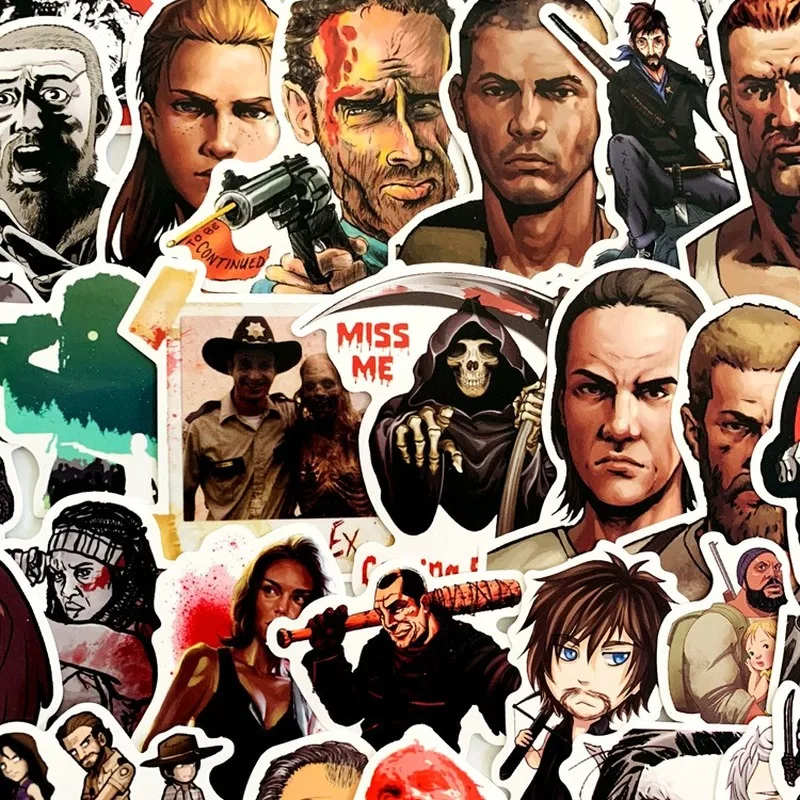 50 шт. стикер американского театра Ходячие мертвецы фильм мультфильм каракули