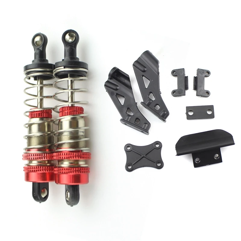 

Автомобильные запчасти для WLtoys 144001 1/14: 1 комплект амортизатора и 1 комплект прошивки заднего крыла автомобиля RC, 2 комплекта