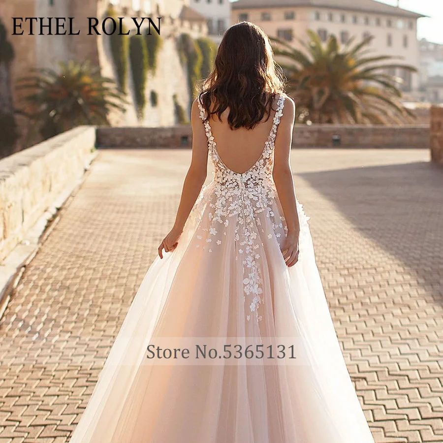 Сексуальное свадебное платье ETHEL ROLYN с открытой спиной 2021 Vestido De Noiva цвета