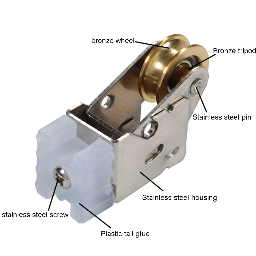 Колесо для раздвижной двери из алюминиевого сплава 768 дюйма подшипник
