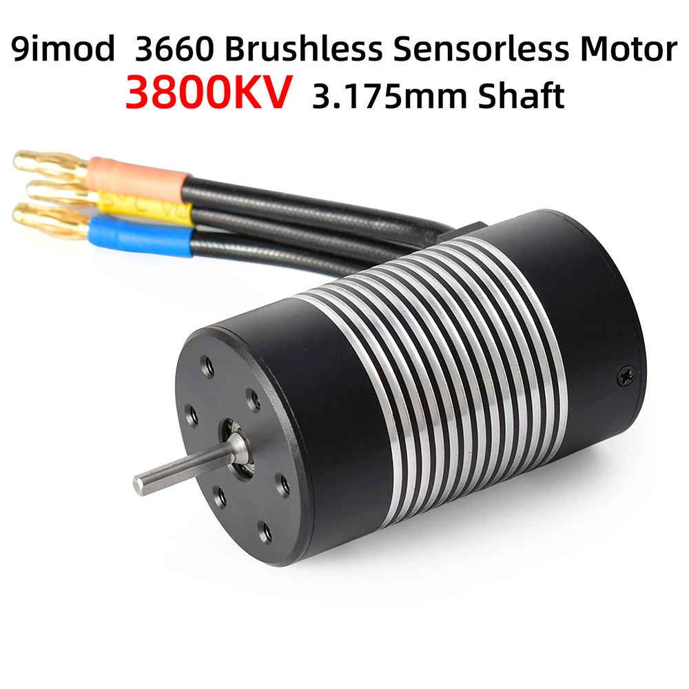 

RC Car Motor 9imod 3660 Waterproof Brushless Sensorless Motor 3800KV for WLtoys 104001 1/10 RC Car