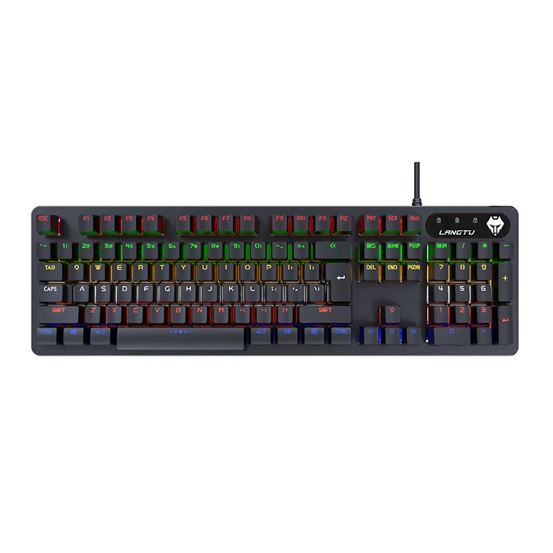 

ZL LANGTU G100 Mechanical Game Keyboard, 6 Kinds Of Light Effects USB Wired Keyboard Backlit RGB LED, 104 Keys Cushioned