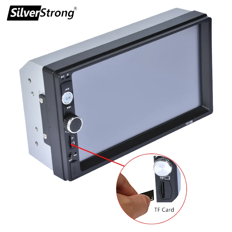 SilverStrong 2din автомобильный Радио Автомагнитола MP5 MP3 carplay емкостной экран полный