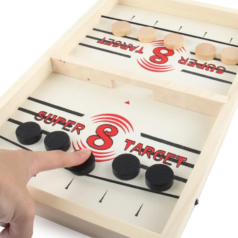 

Table Hockey DIY Fast Sling Puck Board Game Parent-child Interactive Party Toy XX9E