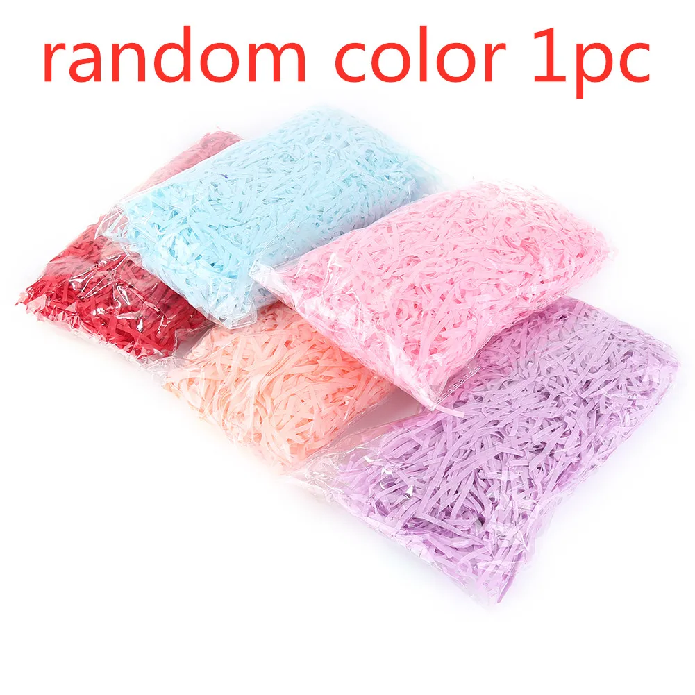 random color 1oc 20 г рафия джут Свадебная вечеринка измельченные мятая бумага конфетти Подарочная Упаковка конфет Материал коробка наполнитель День рождения украшения - Цвет: random color 1oc