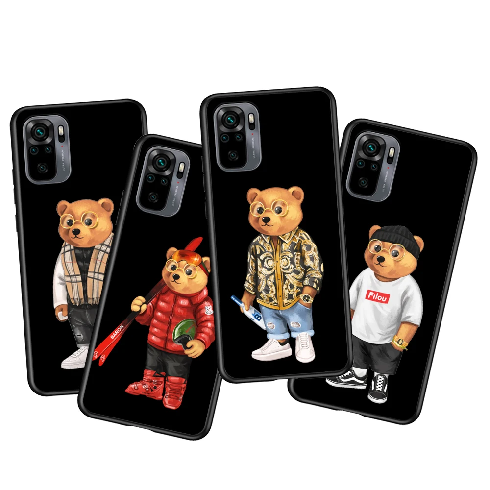 Милый медведь с рисунком из мультфильмов на осень чехол для телефона Xiaomi Redmi Note 9 9S