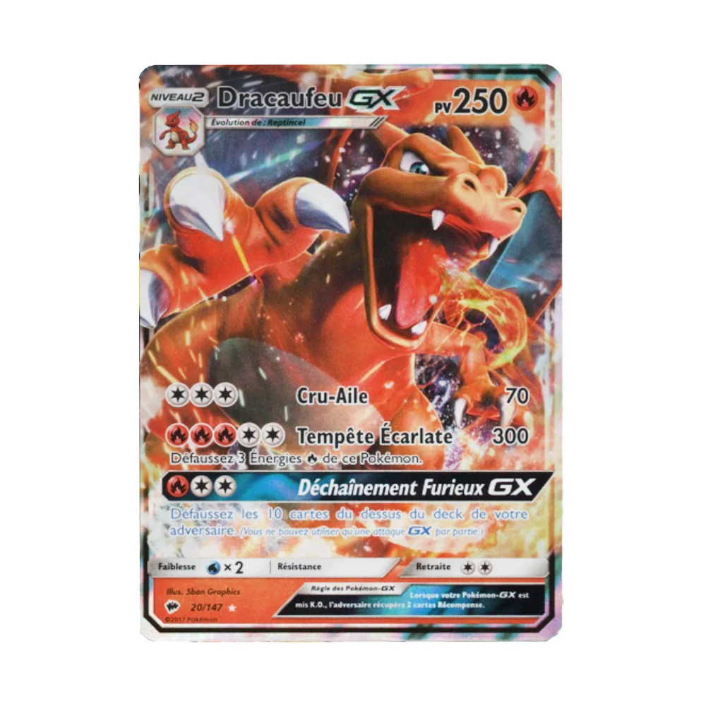 Новинка TOMY 100 шт. карта Pokemon French 60 GX 20 EX MEGA | Игрушки и хобби
