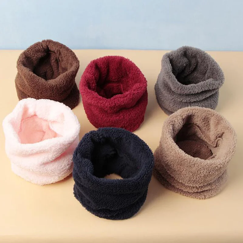 New pure children's scarves boys plush thick collar baby collar scarf