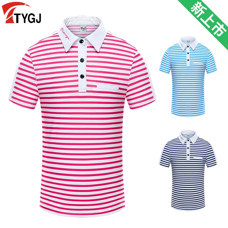 

TTYGJ Children's Golf Clothing Short-sleeved T-shirt Boys and Girls Sports Polo Shirt Can Be Customized Children's Clothing