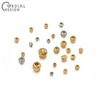 Сердечный дизайн 100 шт. DIY ювелирные изделия аксессуарымедные бусины россыпьюНастоящее золотое покрытиеручная работаювелирные изделия фурнитура и компоненты