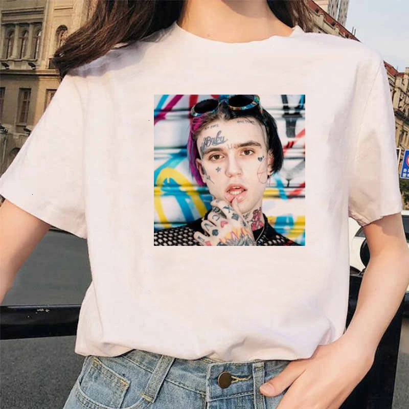 90s Графический Lil футболка с глазом Harajuku Хип-хоп футболки для женщин Cry Baby Ullzang модная футболка для мальчиков Топ-безрукавка в уличном стиле для женщин - Цвет: 5617