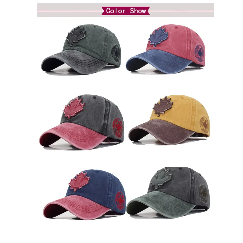 Бейсболка мужская с флагом Канады хлопок регулируемая бейсболка косточками флаг