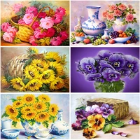 5d diy diamond painting flowers full square round drill rhinestones picture diamond mosaic embroidery art kits home decor gift