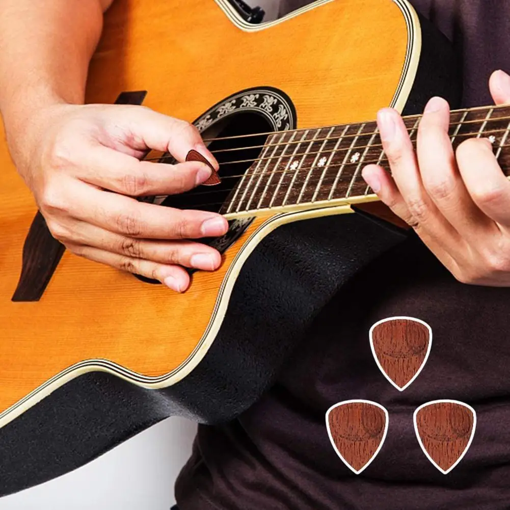 

1pcs Black Walnut Guitar Pick Box Sturdy And Durable Christmas Birthday Gifts Guitar Accessories (include Guitar Pick Or Not)