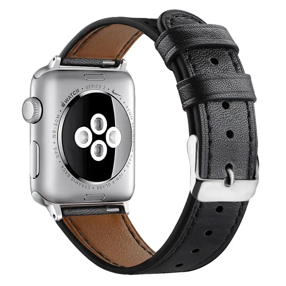 Фото Ремешок кожаный для apple watch iwatch 3 band 4 5 38 мм 42 браслет 44 40 мм|Ремешки часов| |