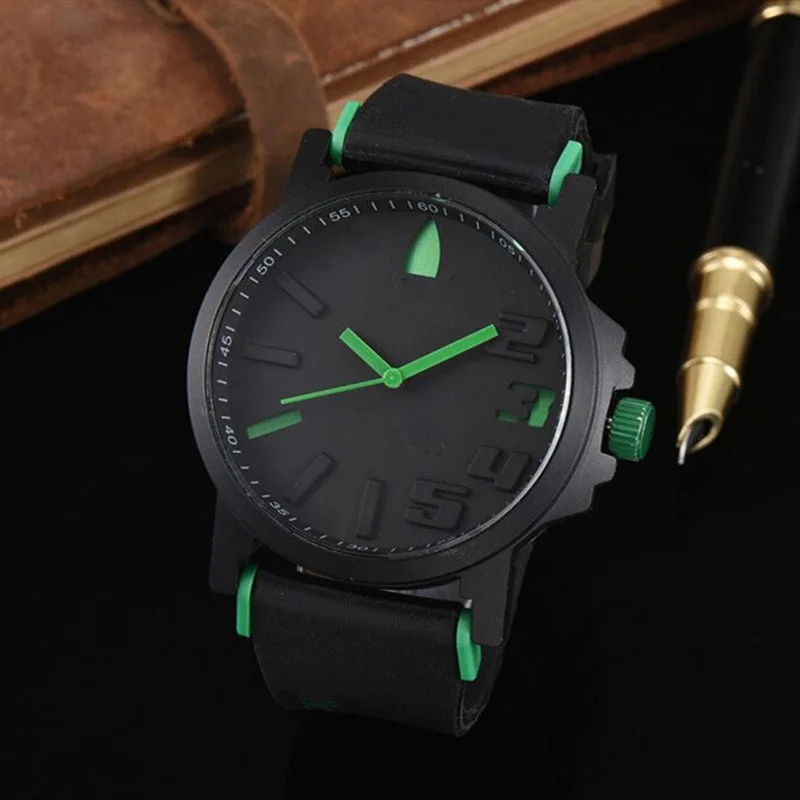 

Popular Famous Brand Quartz Watches for Men Fashion Casual Silicone Belt Watch Men's Wristwatches AD