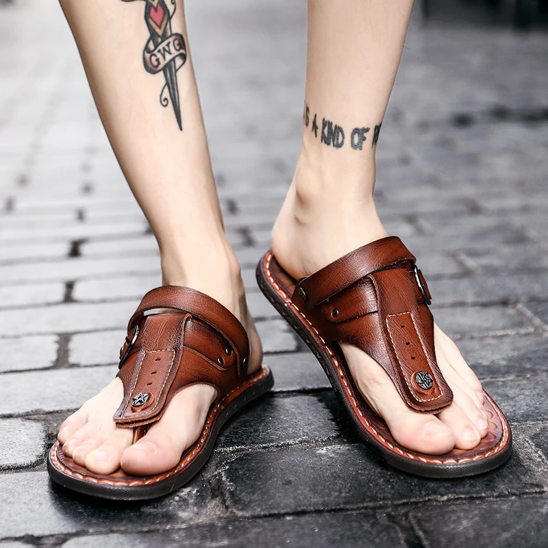 

Zandalias Hombre Sandals Men Leather Sandalias De Verano Para Hombre Sandales Cuir Sandalia Masculina Cuero Rasteira Shoes