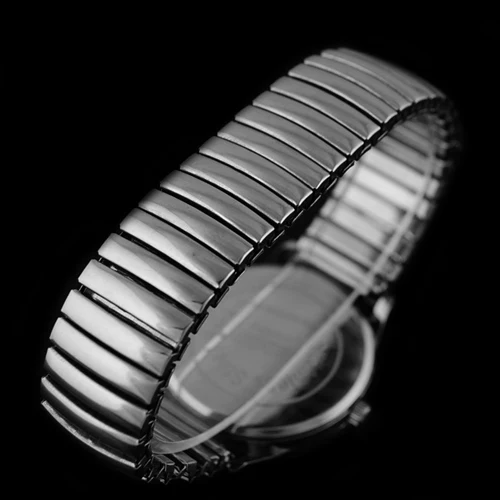 

1pc Men's or Women's Couple Lover Elastic Alloy Quartz Analog Wrist Watch Fashion Gift