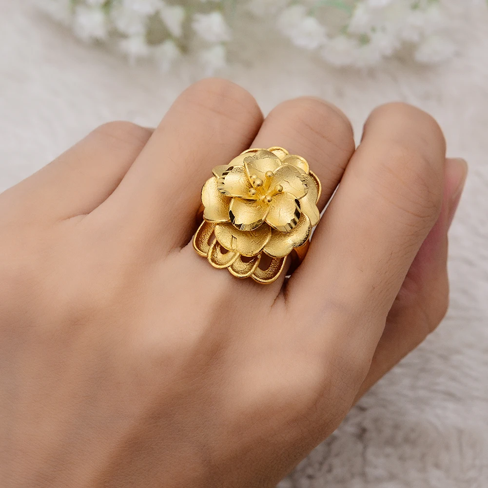 Женское свадебное кольцо Wando обручальное золотого цвета с эффектом потертости в