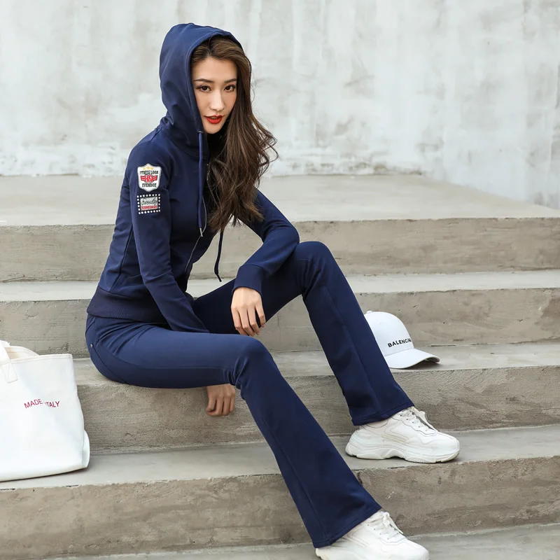 Women Jogging Two Piece Suit Spring Fashion Slim Casual Sports Suit Loungewear Female Autumn Dresy Damskie Women Clothing EB50TZ