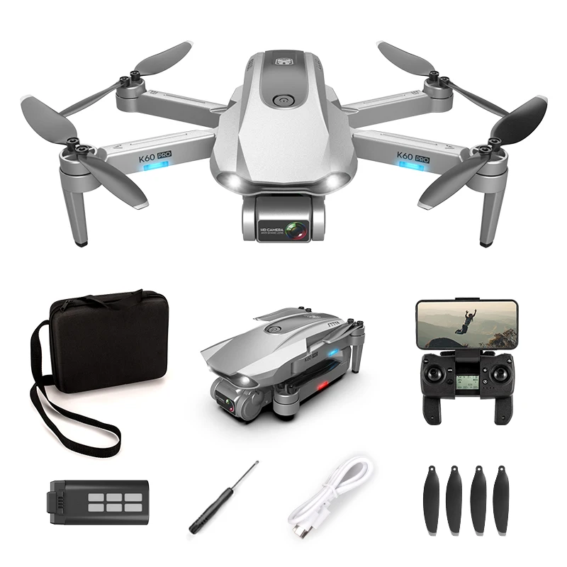 

K60 Pro RC Drone 5G GPS WiFi FPV With 6K ESC HD Camera 2-Axis Anti-shake Gimbal Brushless Profissional Helicopter Quadrocopter