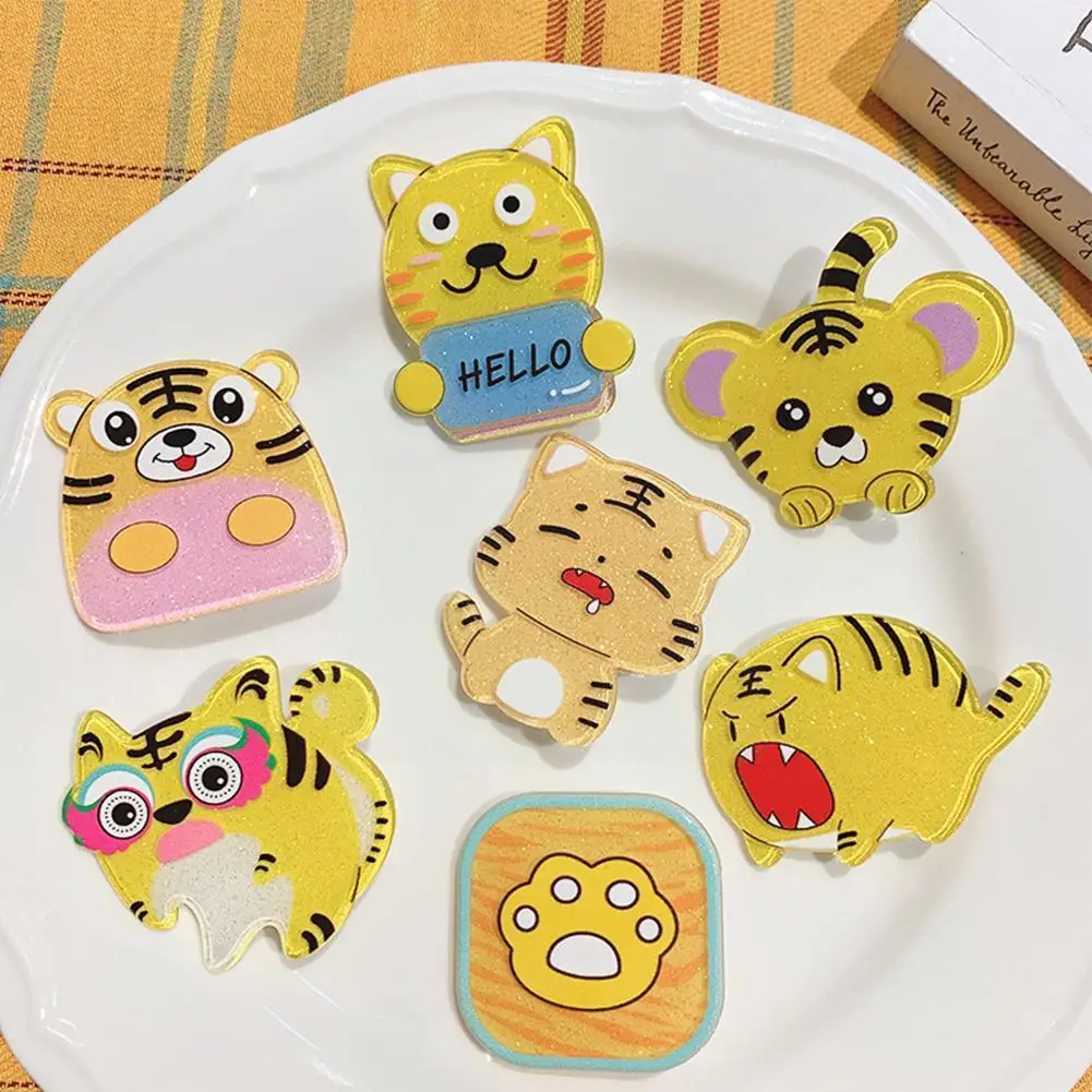 

1pc Cartoon New Year's Tiger Hairpin Girls Cute Sweet Bb Accessories Happy Hair New Year Clips Headwear Acrylic C7a3
