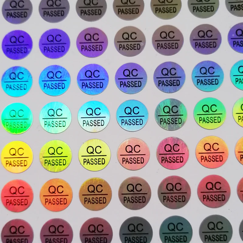 

1000pcs 10MM DIAMETER QC PASSED Stickers Matte/Hologram Silver Adhesive Waterproof