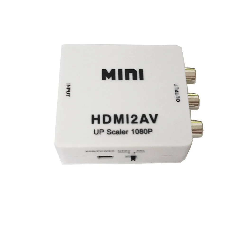HDMI К AV Scaler адаптер HDMI2AV HD видео конвертер коробка HDMI к RCA AV/CVSB L/R видео 1080P Поддержка NTSC PAL