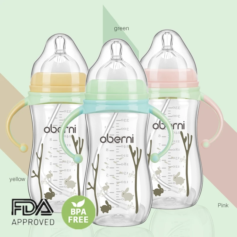 Бутылочка с антискользящей ручкой и крышкой для чашки 330 мл 270 мл|Бутылки| |