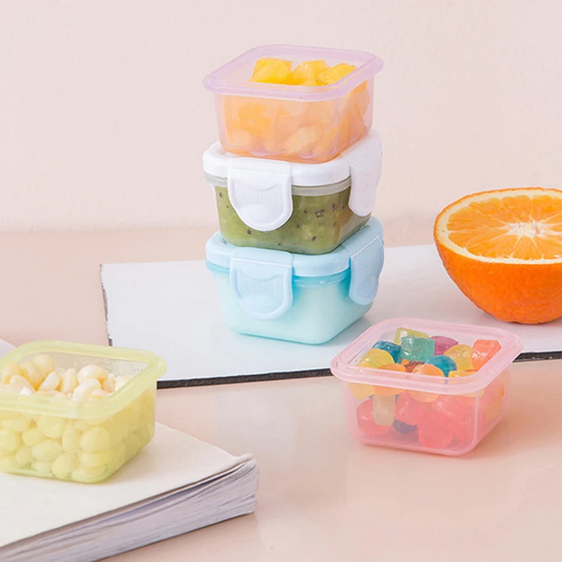 Airtight container mini food grade thickened airtight baby supplement box jam packaging thicker | Дом и сад