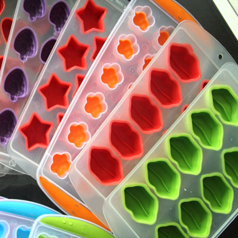 Hot Sale Silicone Fruit Star Shape Ice Cube Mold Chocolate Baking Tray Storage Container | Дом и сад