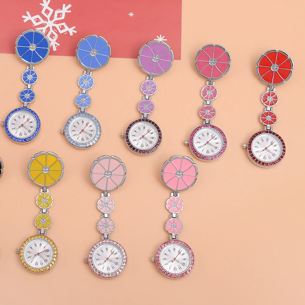 Crystal Nurse Watch Medical Hanging Brooch Doctor Pocket Watch Quartz Luxury Luminous Hospital Gift Dropshipping