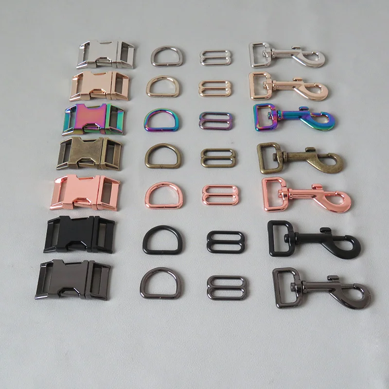 100 комплектов 15 мм 20 25 металлическая пряжка D-образное кольцо поворотная
