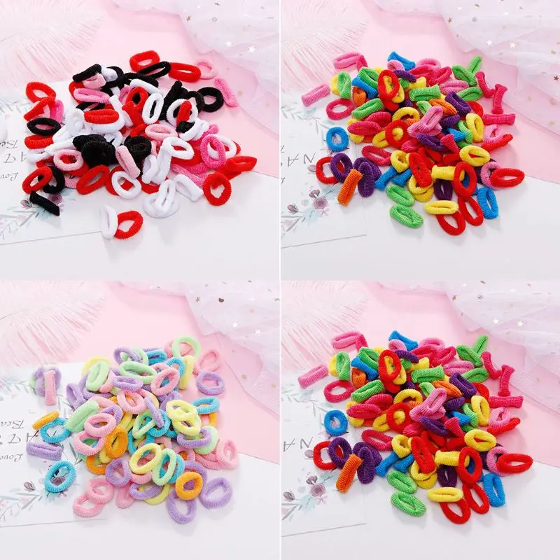 Резинки для волос Детские в Корейском стиле разноцветные эластичные маленькие