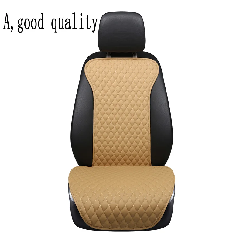 Beige front Абсолютно новые легкие в очистке не перемещающиеся подушки для автомобильных сидений, универсальные водонепроницаемые чехлы для сидений из искусственной кожи, подходят для большинства автомобилей - Название цвета: Beige front
