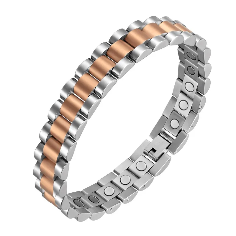 Мужской браслет с голограммой Moocare из нержавеющей стали магнитной застежкой