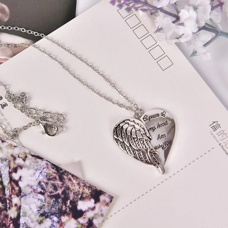 1 шт. Новое Колье с надписью A Piece Of My Heart крыльями | Украшения и аксессуары