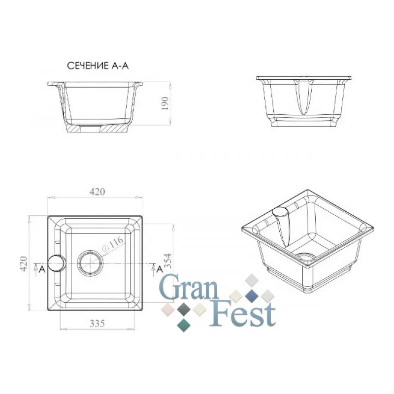 Кухонная мойка GranFest Practic GF-P420 | Строительство и ремонт