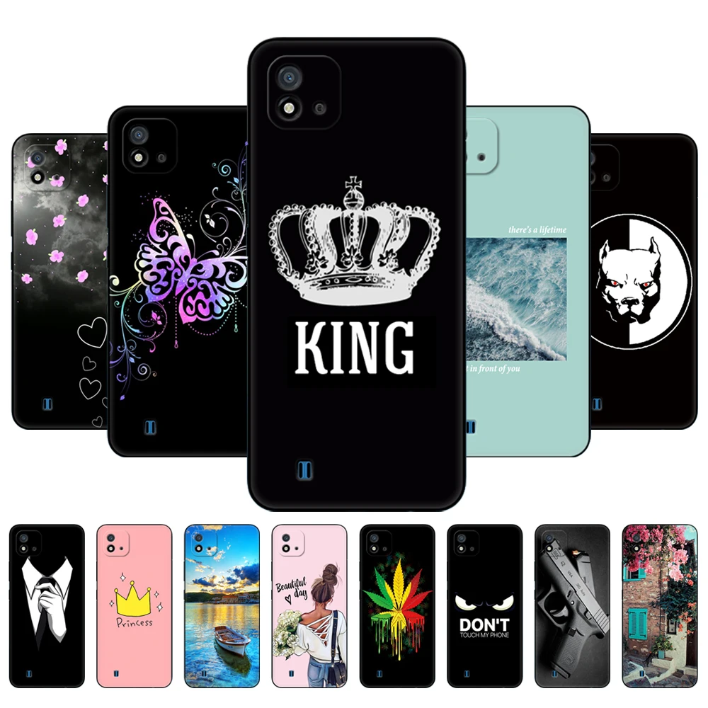 for realme c11 2021 2020 case soft silicon back cover for oppo realmec11 c 11 phone case rmx3231 rmx2185 6 5inch black tpu case free global shipping