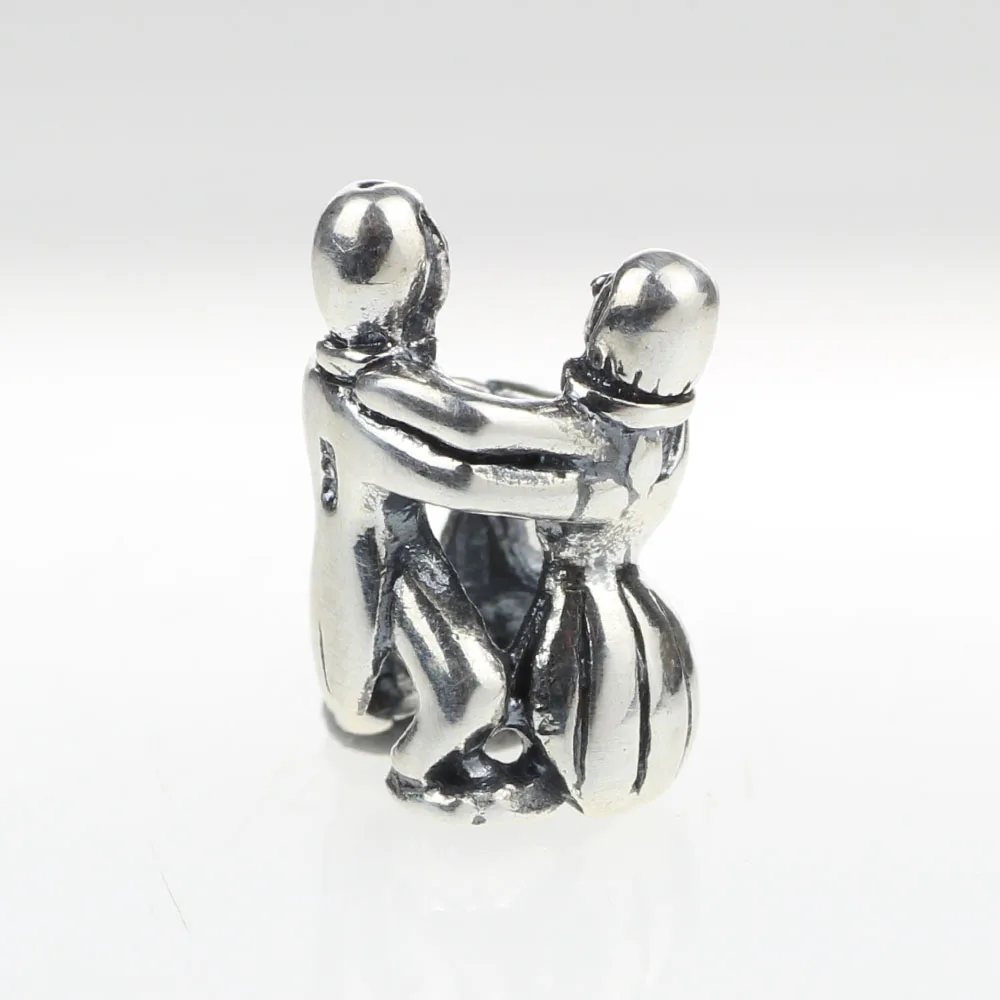 Шарм бусина из серебра 925 пробы для мужчин и женщин танец вместе европейского