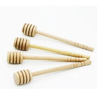 100 pcs 15 cm stirrer wooden honey spoon stick for honey jar long handle mixing stick honey dipper party supply