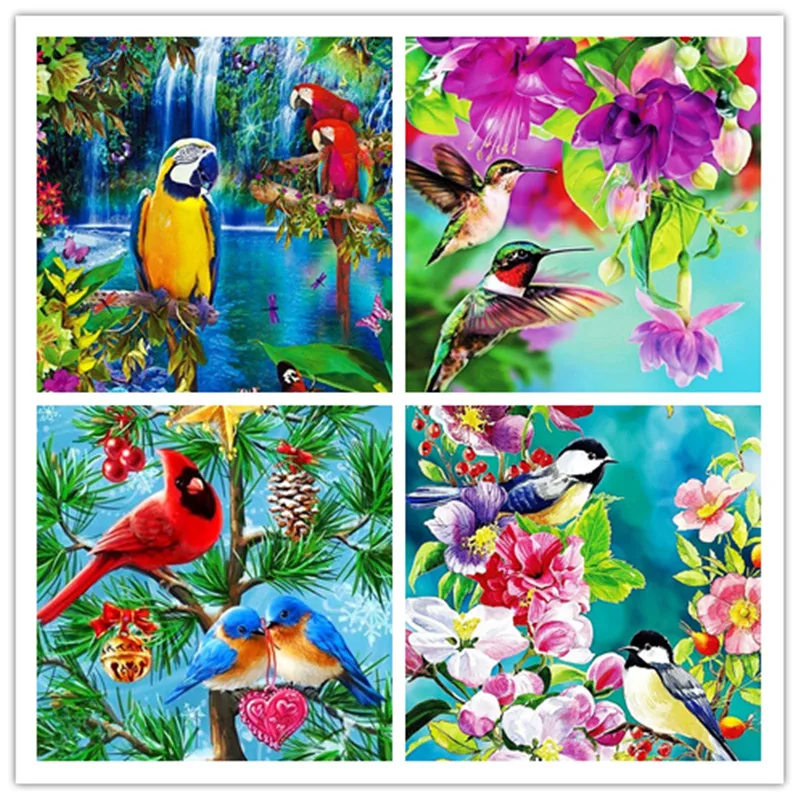 Алмазная живопись животные птицы вышивка крестом DIY Вышивка Цветы полный бурения