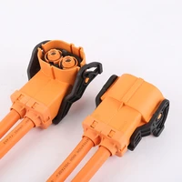1pair plug batteries 125150200a dc 1500v high voltage connector 2p right angle plugs terminal connector high power connector