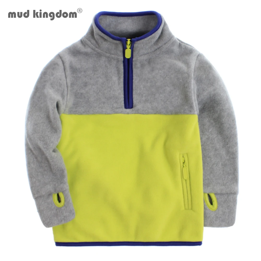 

Mudkingdom Boys Girls Coats Winter Long Sleeve Fleece Children Outerwear Colorblock Fashion Kids Jackets Boy Patchwork Clothes