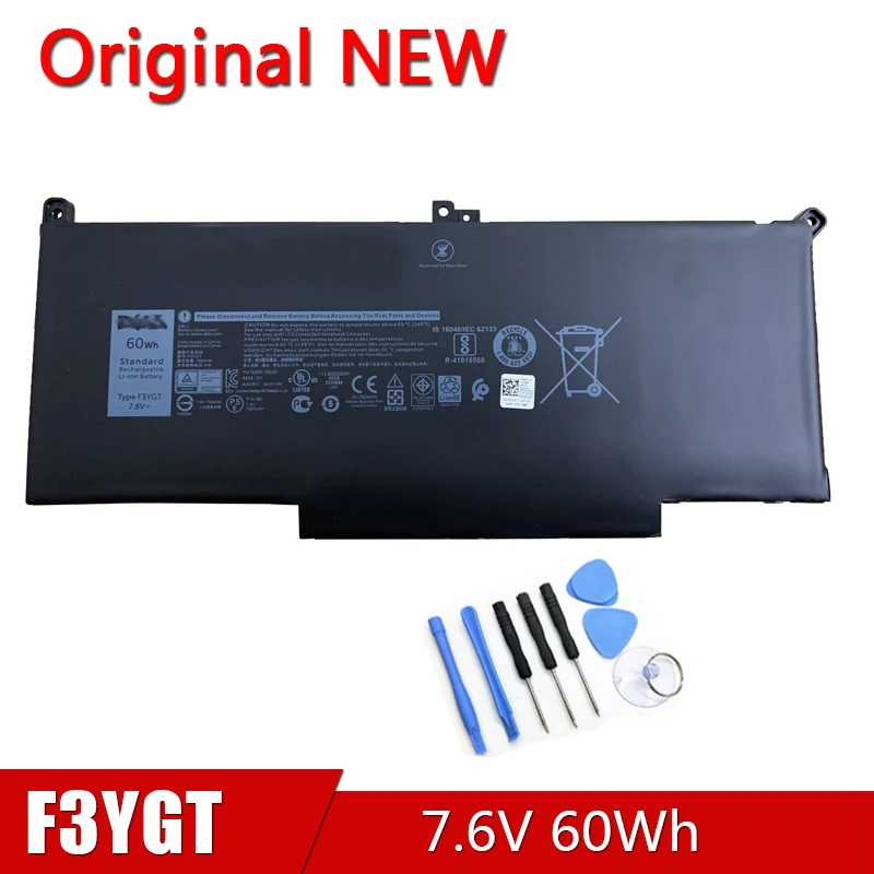 

F3YGT NEW Original Laptop Battery For Dell Latitude 12 7000 E7280 E7290 E7380 E7390 E7480 E7490 7.6V 60Wh