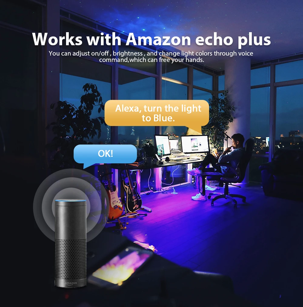Умная Светодиодная лента Zigbee набор RGB полосок с беспроводным дистанционным