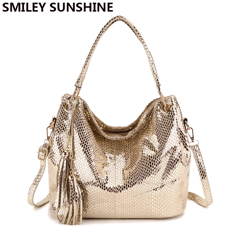 Золотые женские сумки с кисточками винтажные Хобо красные кожаные большие на