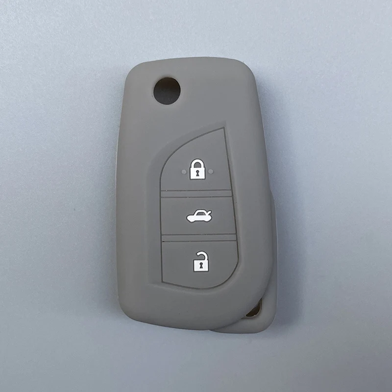 

Силиконовый чехол для ключей, чехол для Toyota Corolla Auris Reiz Avensis Verso Yaris Aygo Rav4 Scion TC IM, 3-кнопочный ключ