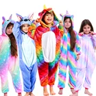 Одежда для девочек, Детский комбинезон с единорогом, детские пижамы, комбинезон с мультяшными животными в виде единорога, комбинезоны для мальчиков, костюм на Хэллоуин, праздничный комбинезон