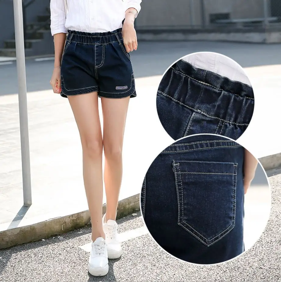 

Denim Shorts For Women Jeans 2019 New Summer Elastic Waist Trendy Casual High Waist Short Pants Fashion Brand Short Jeans